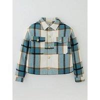 V By Very Girls Checked Cropped Shacket - Multi