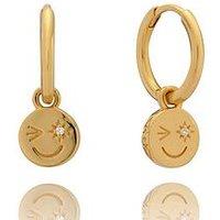 Rachel Jackson Happy Face Huggie Hoop Earrings