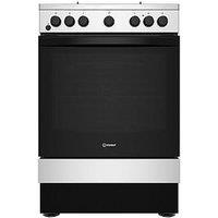 Indesit Is67G5Phx 60Cm, Single Dual Fuel Cooker With Gas Hob And Electric Oven - Inox