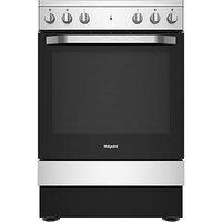 Hotpoint Hs67V5Khx 60Cm, Single Electric Cooker With Ceramic Hob - Inox