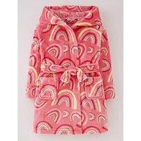Everyday Girls Fleece Rainbow Print Robe - Pink