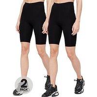 V By Very 2 Pack Cycling Short - Black