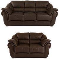 Naples Leather 3 Seater + 2 Seater Sofa Set (Buy And Save!) - Fsc Certified