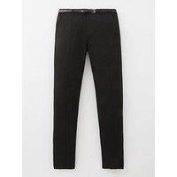 V By Very Girls Skinny Leg Belted Trouser - Black
