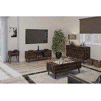 One Call Mustique Ready Assembled Compact Sideboard - Dark Oak