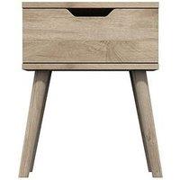 One Call Mustique Ready Assembled 1 Drawer Lamp Table - Oak
