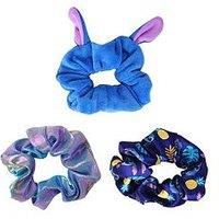 Disney Lilo & Stitch Blue, Pink & Purple 3Pc Hair Scrunchie Set