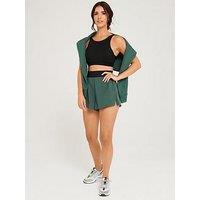 Lucy Mecklenburgh X V By Very Woven Training Shorts - Black/Green