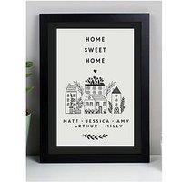 The Personalised Memento Company Personalised Home Sweet Home Framed Print