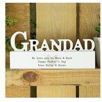 The Personalised Memento Company Personalised Wooden Grandad Ornament