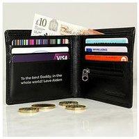 The Personalised Memento Company Personalised Secret Message Leather Wallet