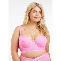 Oola Soft Mesh Longline Bra - Pink