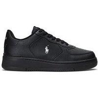 Ralph Lauren  Polo Masters Court Leather Trainers Black
