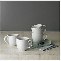 Denby White By Denby Set Of 4 Mugs