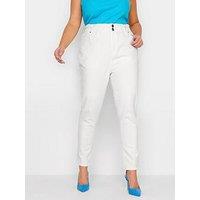 Yours Women's  Curve Light Blue Stretch Elasticated Waist Mom Jeans Plus Size