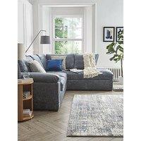 Very Home Salerno Standard Seater Fabric Right Hand Corner Chaise Sofa - Blue Grey - Fsc Certified