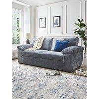 Very Home Salerno Standard 3 Seater Fabric Sofa - Blue Grey - Fsc Certified