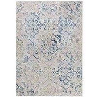 Very Home My Washable Florence Rug - Blue/Cream