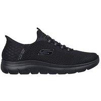Skechers Summits Mesh Slip-Ins Memory Foam Trainers - Black