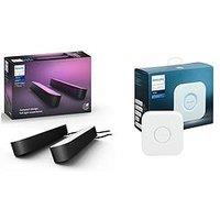 Philips Hue Hue Play Smart Light Bar White & Colour Ambiance Double Pack With Hue Bridge
