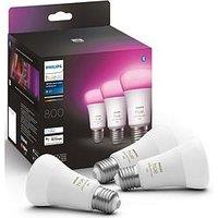 Philips Hue Hue White & Colour Ambiance Smart Bulb 3 Pack Led 6.5W E27