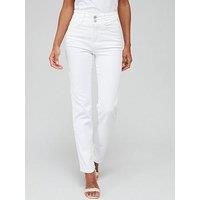 V By Very Sculpt Straight Fit Jean With Stretch - White