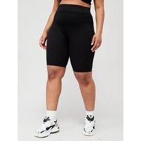 V By Very Curve Seamless Fitted Rib Cycling Short - Black