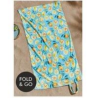 Catherine Lansfield Fruits Beach Towel In A Bag- Green