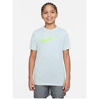 Nike Older Boys Football Graphic Swoosh T-Shirt - Grey