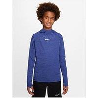 Nike Youth Academy Dry Fit Pull Over Hoody - Blue