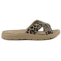 Totes Ladies Solbounce Cross Strap Slide Print