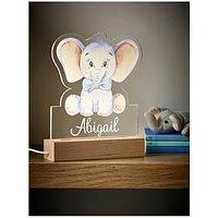 Love Abode Personalised Baby Elephant Led Night Light