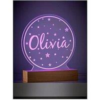 Love Abode Personalised Name & Stars Led Night Light