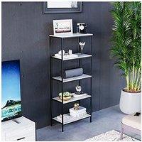 Vida Designs Brooklyn 5 Tier Bookcase - Grey Oak