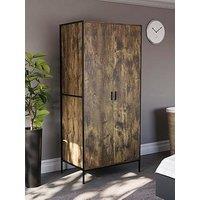 Vida Designs Brooklyn 2 Door Wardrobe - Dark Oak