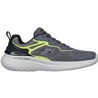 Skechers Bounder 2.0 Andal charcoal/lime memory foam sports gym trainers shoes