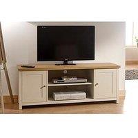 Gfw Lancaster 2 Door Large Tv Cabinet - Fits Up To 55 Inch Tv - Cream/Oak