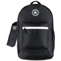 Converse Junior Unisex Chuck Patch Backpack & Pencil Case - Black