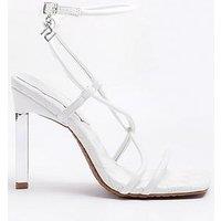River Island Strappy Barely There Heels - White