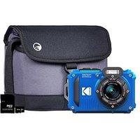 Kodak Pixpro Wpz2 4X Zoom Tough Camera Inc Shoulder Bag With Compartment & 32Gb Microsd Card - Blue