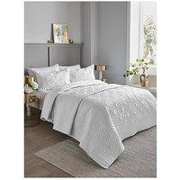 Serene Cavali Pinsonic Art Deco Duvet Cover Set In White