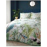 Soiree Peacock Jungle 100% Cotton Duvet Cover Set