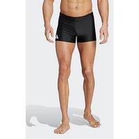 Adidas Men'S Solid Boxer Swim Short - Black/White