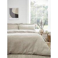 Pineapple Elephant Tamba Jersey Stripe Duvet Cover Set In Natural