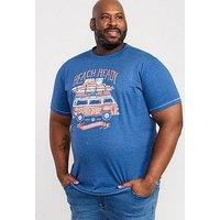 D555 Tavistock Official Vw Surf'S-Up Printed T-Shirt - Navy