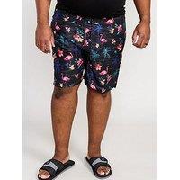 D555 Campton Flamingo Print Swim Shorts