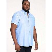 D555 James Basic Oxford Short Sleeve Shirt -Sky Blue