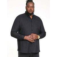 D555 Richard Basic Oxford Long Sleeve Shirt -Black