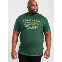 D555 Parnwell California Athletics Printed T-Shirt - Green