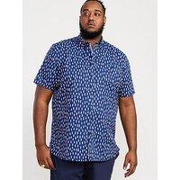 D555 Hackford Surfboard Print Button Down Collar Shirt